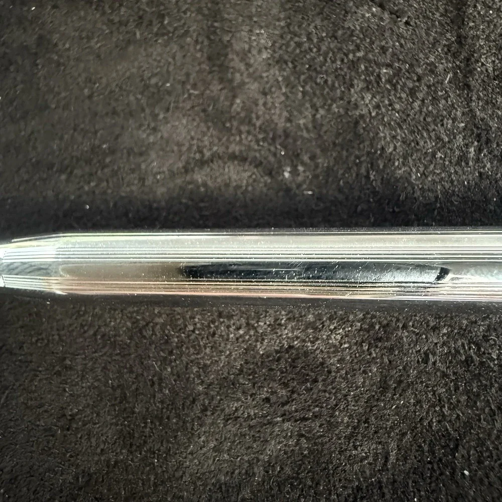 Vintage Cross Classic Century In Chrome Ballpoint Pen W/Monogram 